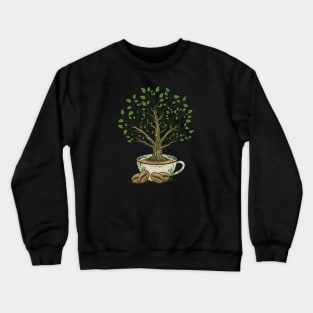 Tree of Coffee Art Drawing Illustration Crewneck Sweatshirt